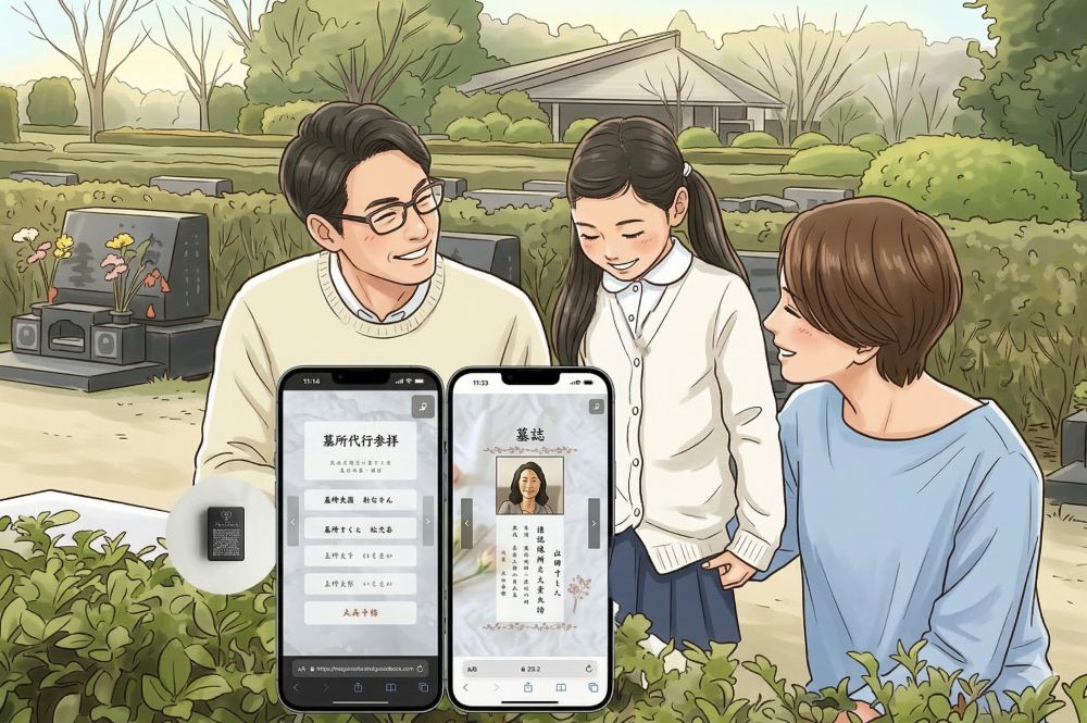 お墓参りの様子