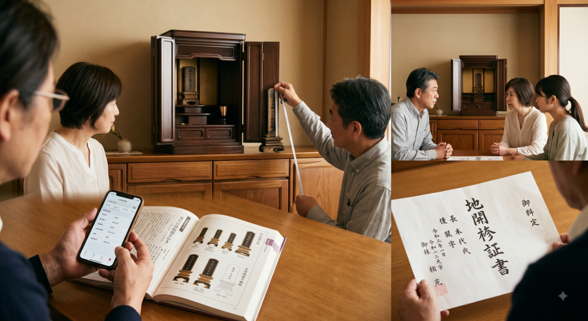 位牌を用意する前の確認手順